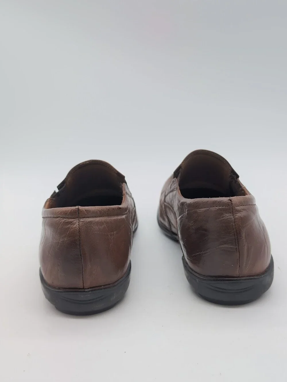 Franco Pasotti Men’s Brown 41/8 Leather Slip-On Loafers - Made in Argentina